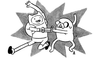 panel of nick and charlie from the heartstopper comics laughing together